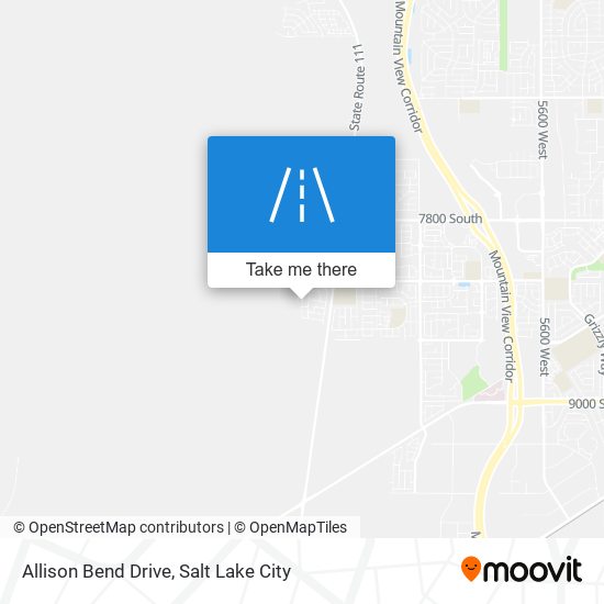 Allison Bend Drive map