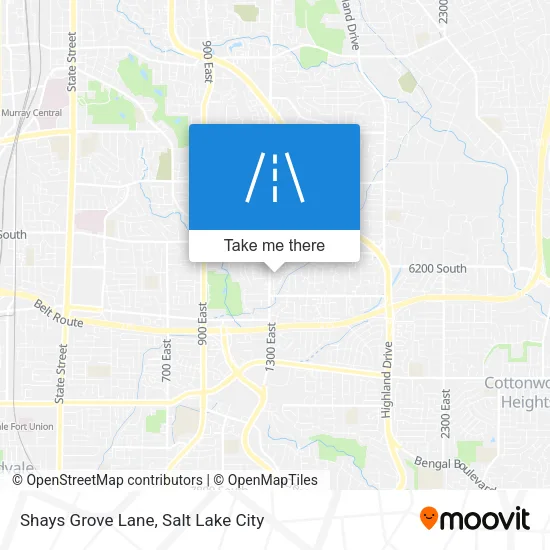 Shays Grove Lane map