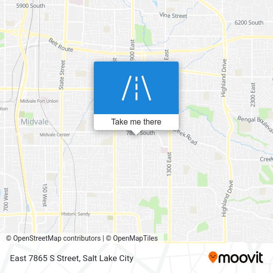 East 7865 S Street map