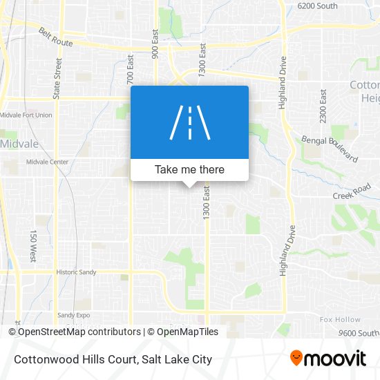 Mapa de Cottonwood Hills Court