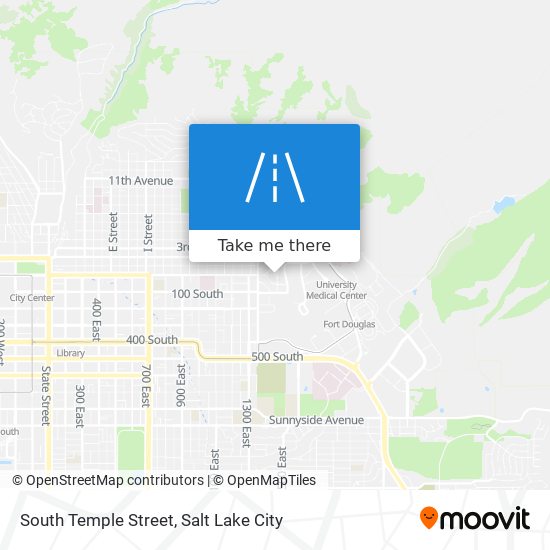 South Temple Street map