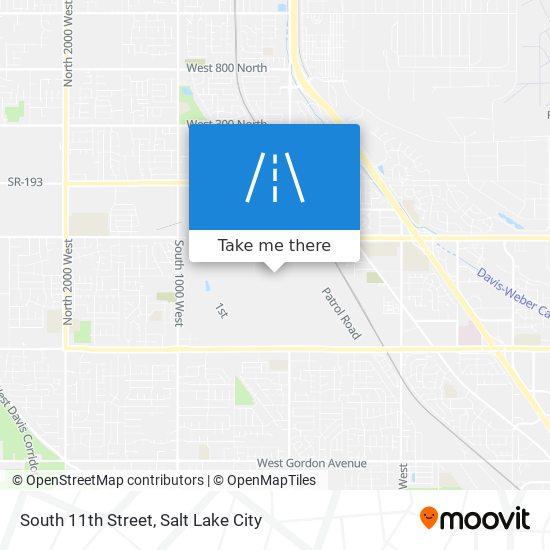 South 11th Street map