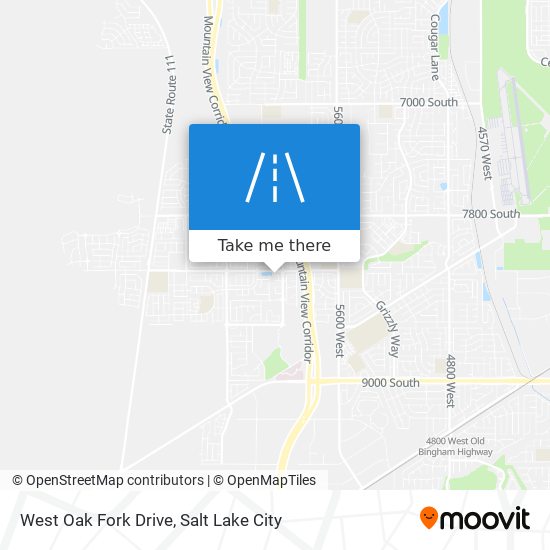 West Oak Fork Drive map