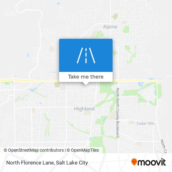 North Florence Lane map