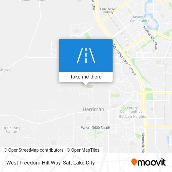 West Freedom Hill Way map