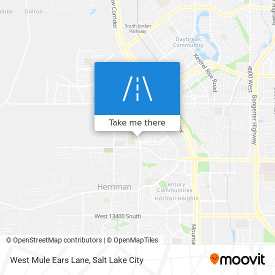 West Mule Ears Lane map