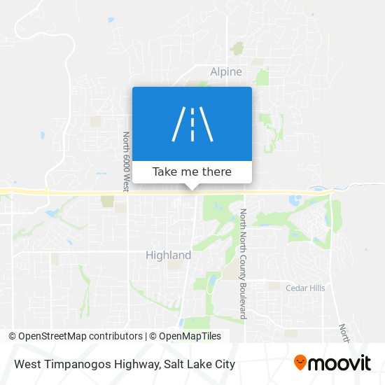 West Timpanogos Highway map