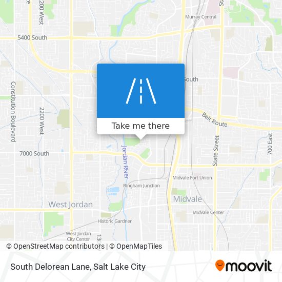 South Delorean Lane map