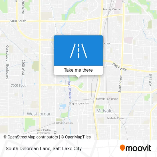 South Delorean Lane map