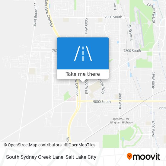 South Sydney Creek Lane map