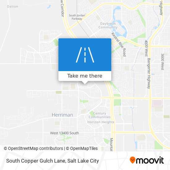 South Copper Gulch Lane map