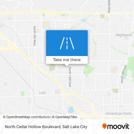 Mapa de North Cedar Hollow Boulevard