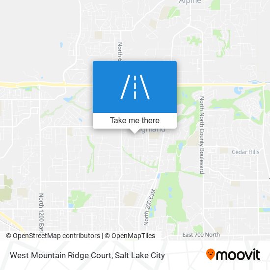 Mapa de West Mountain Ridge Court