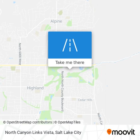 North Canyon Links Vista map