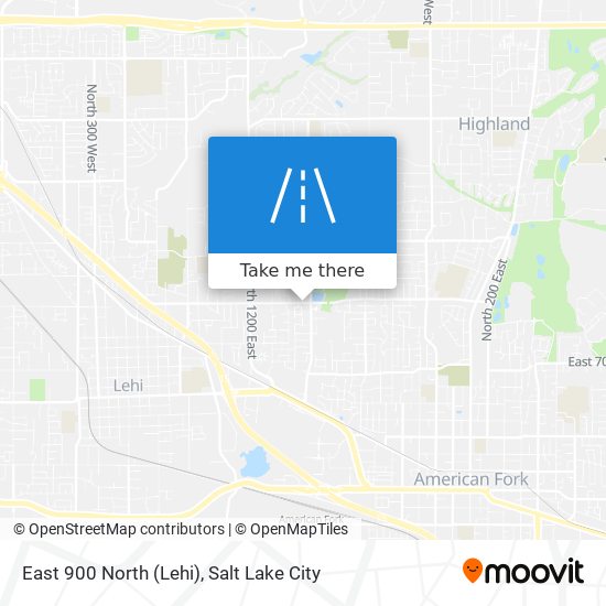 East 900 North (Lehi) map