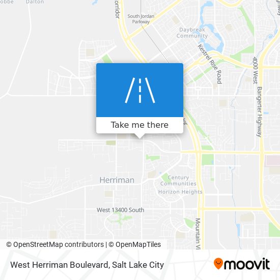 West Herriman Boulevard map