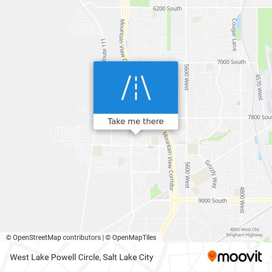 West Lake Powell Circle map