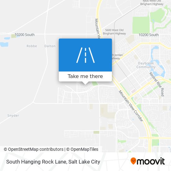 South Hanging Rock Lane map