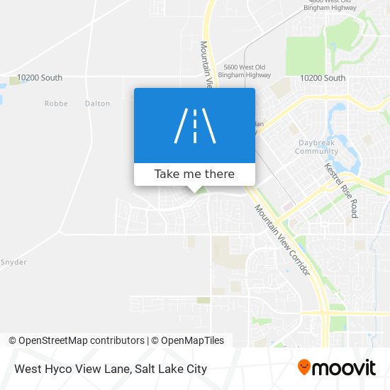 West Hyco View Lane map