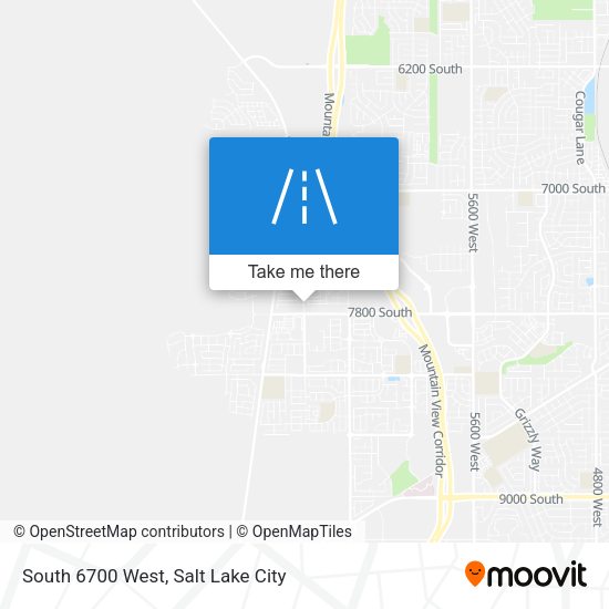 South 6700 West map