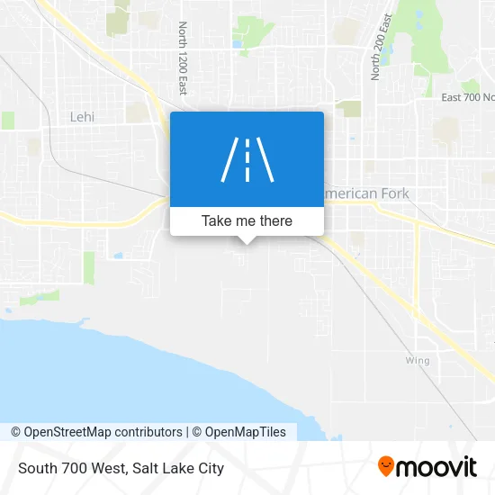 South 700 West map