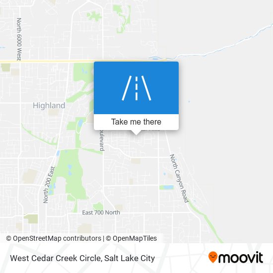 West Cedar Creek Circle map