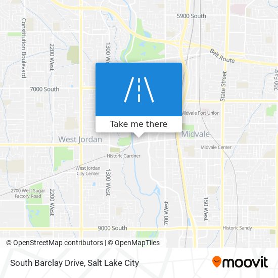 South Barclay Drive map