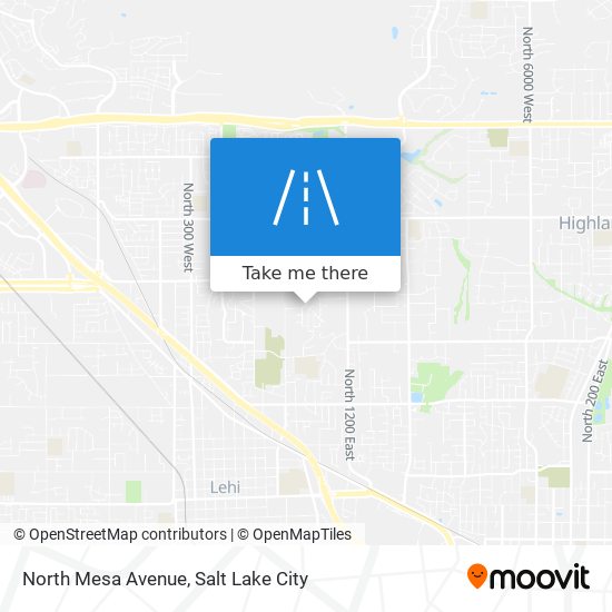 North Mesa Avenue map