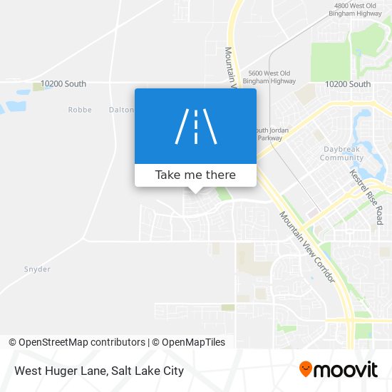 West Huger Lane map