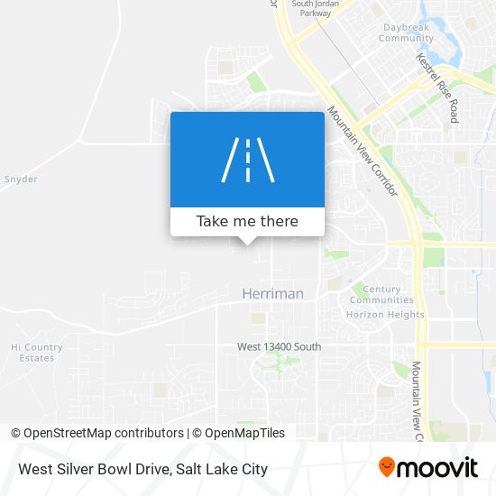 West Silver Bowl Drive map