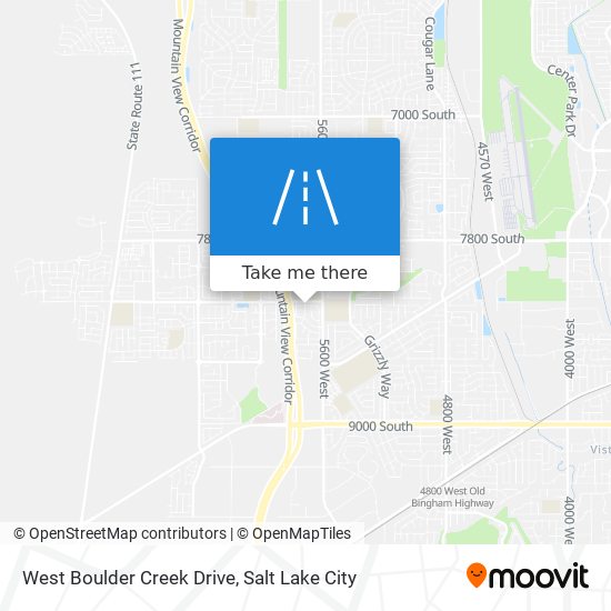 Mapa de West Boulder Creek Drive