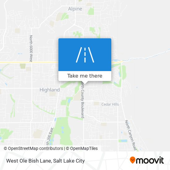 West Ole Bish Lane map