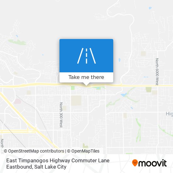 East Timpanogos Highway Commuter Lane Eastbound map