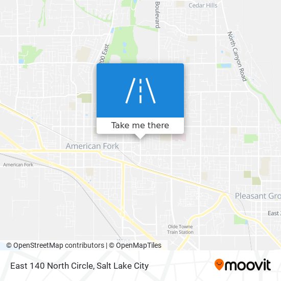 East 140 North Circle map