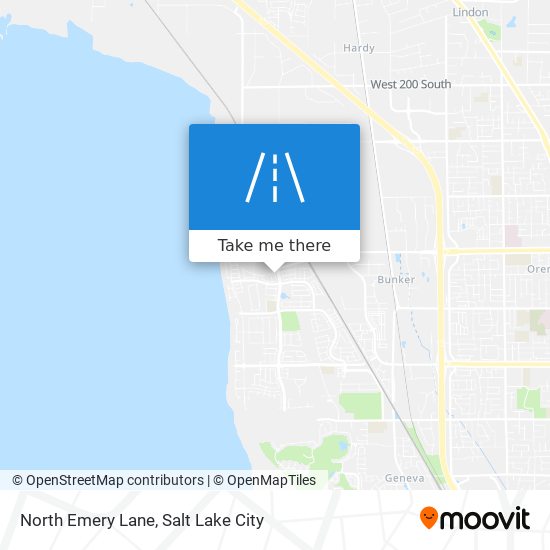 North Emery Lane map