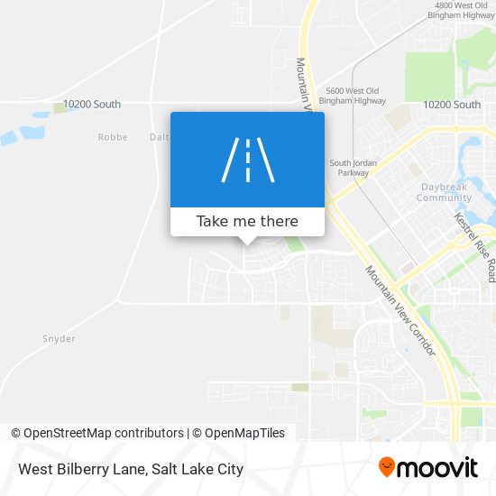 West Bilberry Lane map