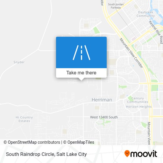 Mapa de South Raindrop Circle