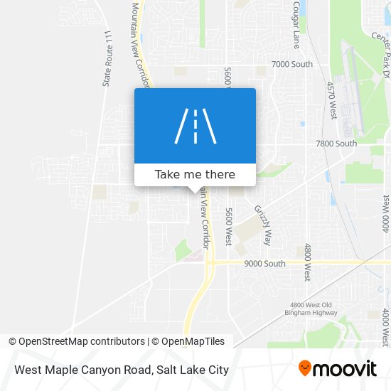 West Maple Canyon Road map