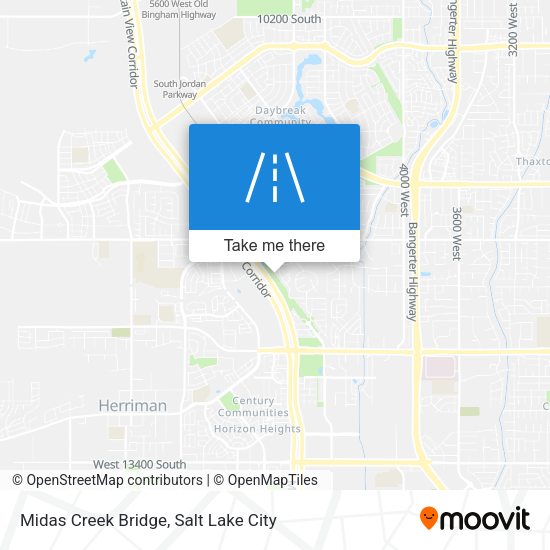 Midas Creek Bridge map
