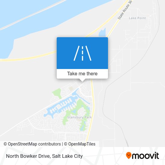 North Bowker Drive map