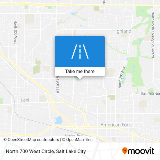 North 700 West Circle map