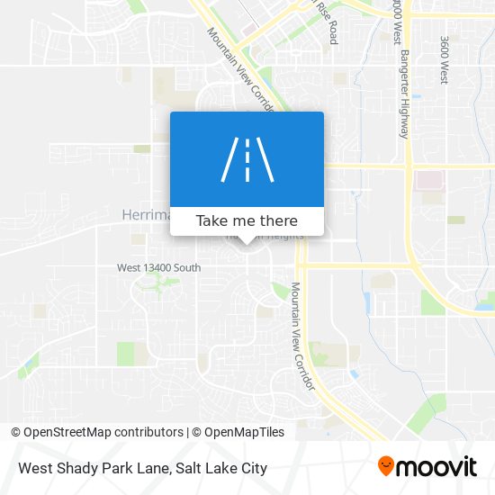 West Shady Park Lane map