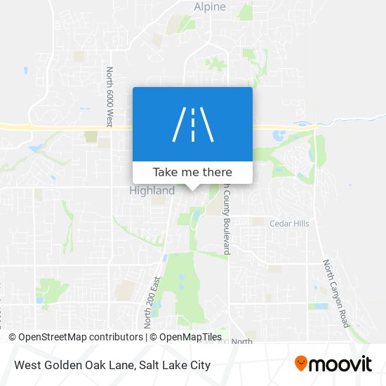 West Golden Oak Lane map