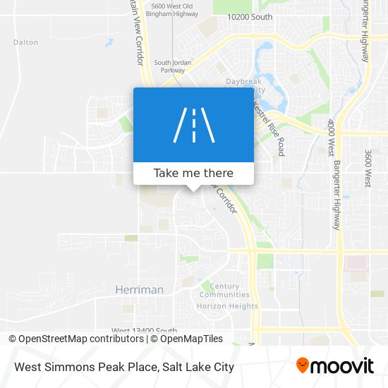West Simmons Peak Place map