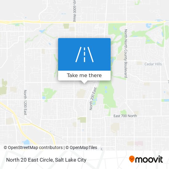 North 20 East Circle map
