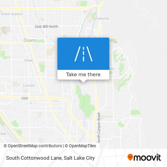 South Cottonwood Lane map