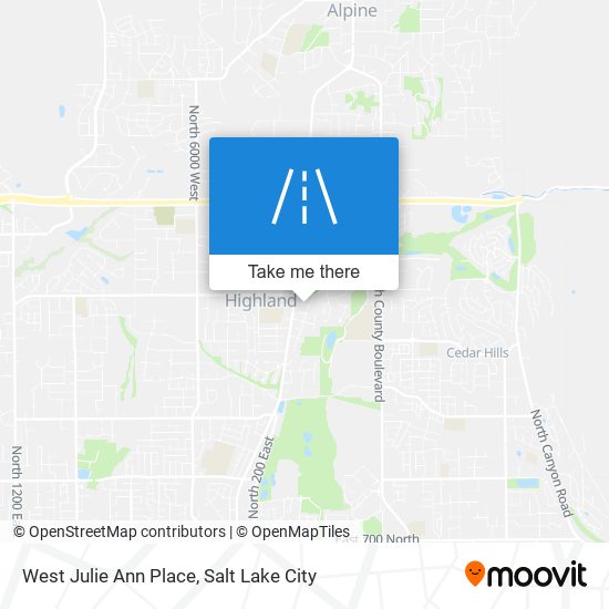 West Julie Ann Place map