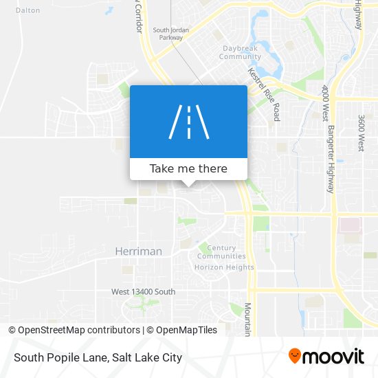 South Popile Lane map