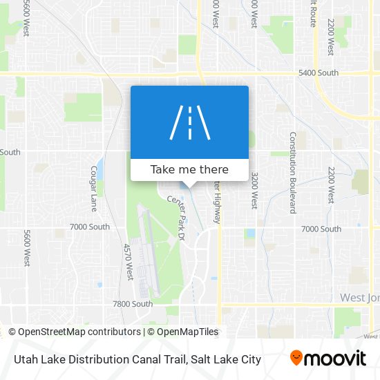 Utah Lake Distribution Canal Trail map