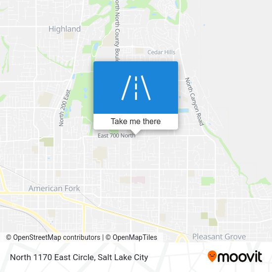Mapa de North 1170 East Circle